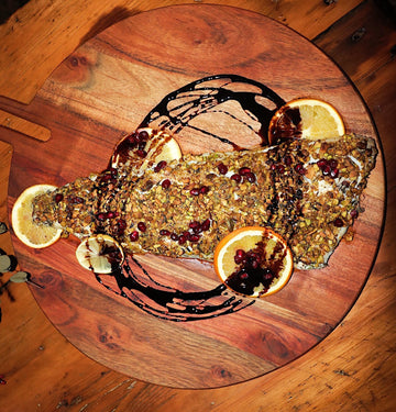 Pistachio and Pomegranate Black Cod