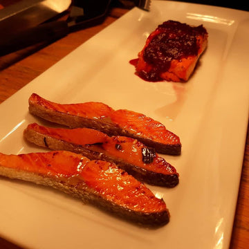 Red Wine and Cranberry Glazed Salmon