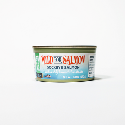 8 cans - 6 oz Skinless/Boneless Canned Alaskan Sockeye Salmon