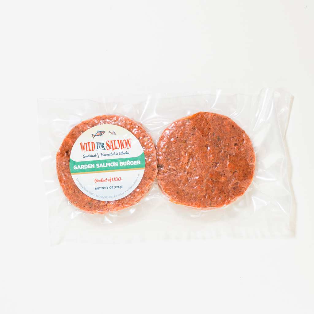 Garden Style Sockeye Salmon Burgers
